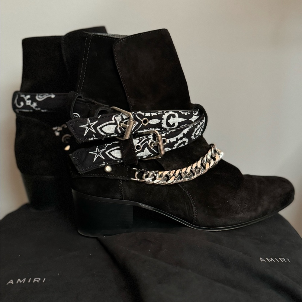 Amiri Bandera Suede Boots